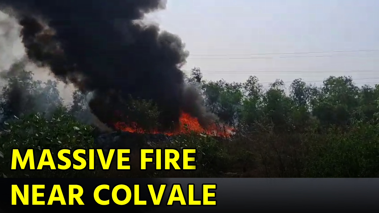 Massive Fire Breaks Out At Colvale IDC; 3 Fire Tenders Control Blaze After Hours Of Fire Fighting 